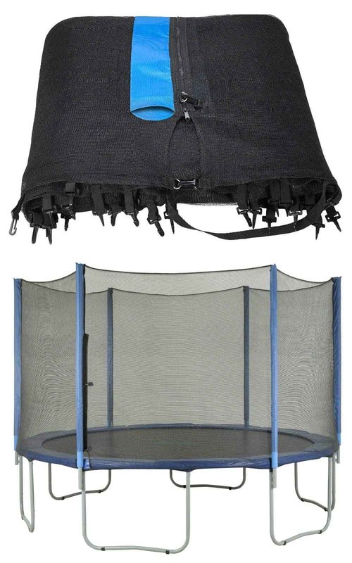 Upper Bounce Round Trampoline Safety Net – Round Trampolines Using Variant Straight Poles – Breathable, Weather Resistant Net Replacement, Installs Outside Frame