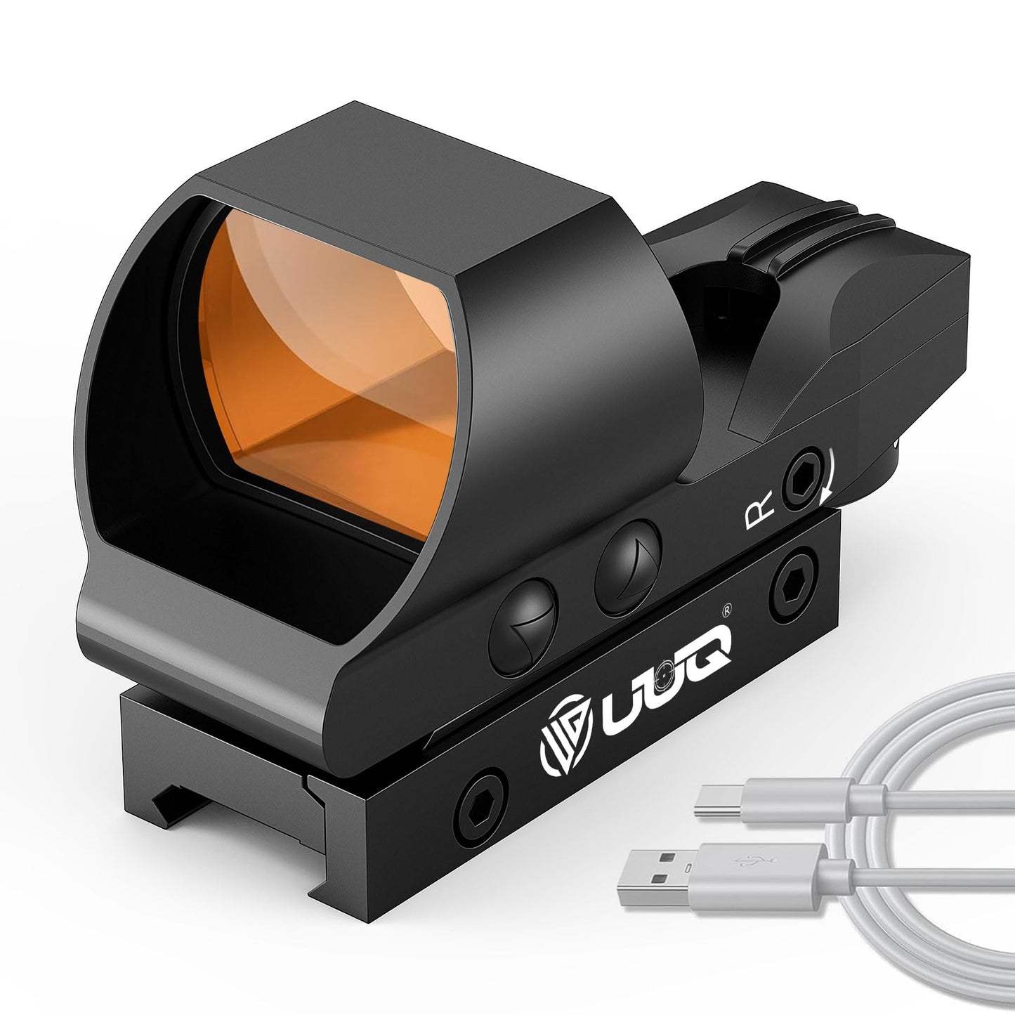 UUQ Rechargeable Reflex Sight,1x28x40mm Red Dot Optic with Charging Port,Multiple reticles,Compatible with Picatinny Rails,Supports Co-Witness