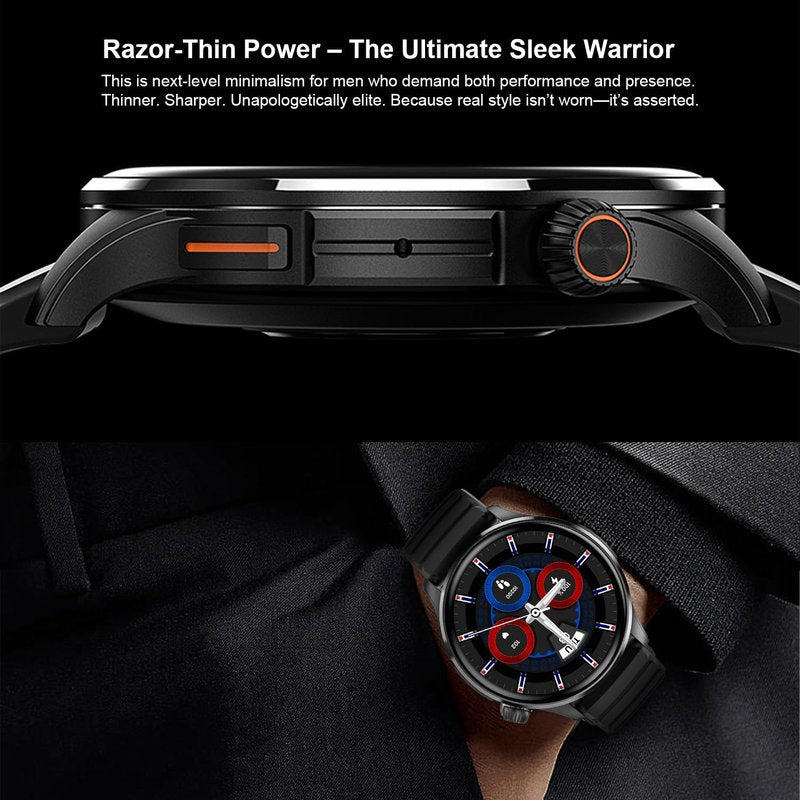ZYVICXFJ Smart Watch for Men Smartwatch - 1.43-Inch Round Touch Screen,Full-Featured Fitness Tracker, Waterproof, Health Monitoring, Multiple Sports Modes, Compatible Android and iOS