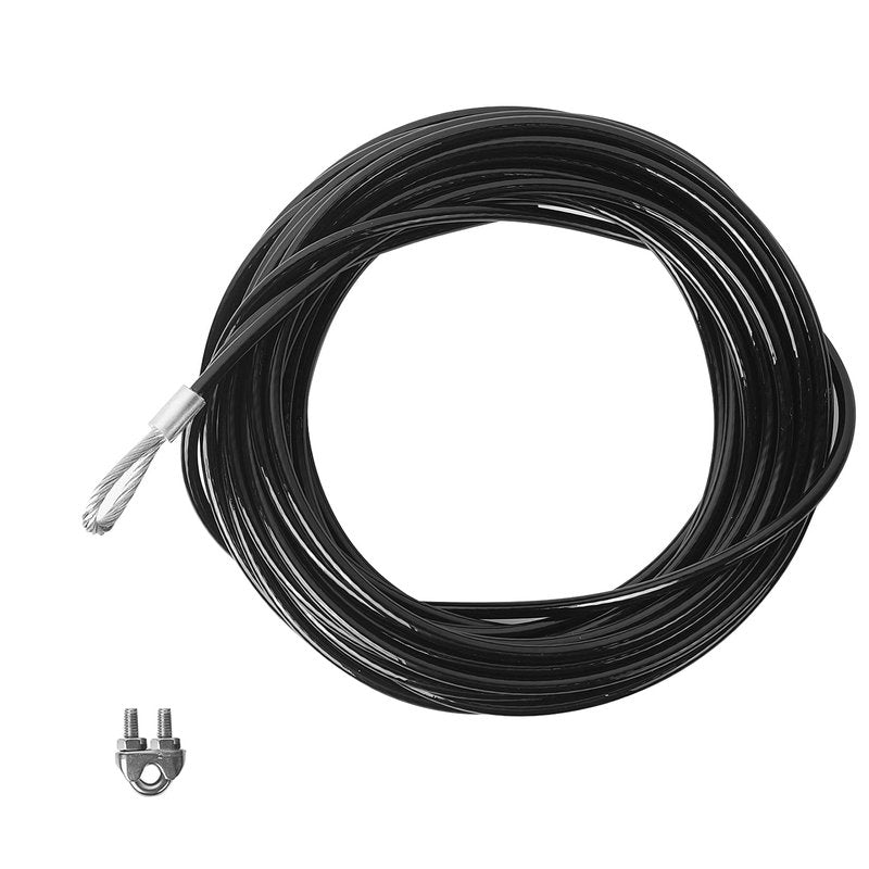 Aoneky 26ft 1/4 Inch Stainless Steel Pickleball Net Cable, 2900lb Break Strength Replacement Top Rope with Adjustable End, Fits Standard 21ft Nets