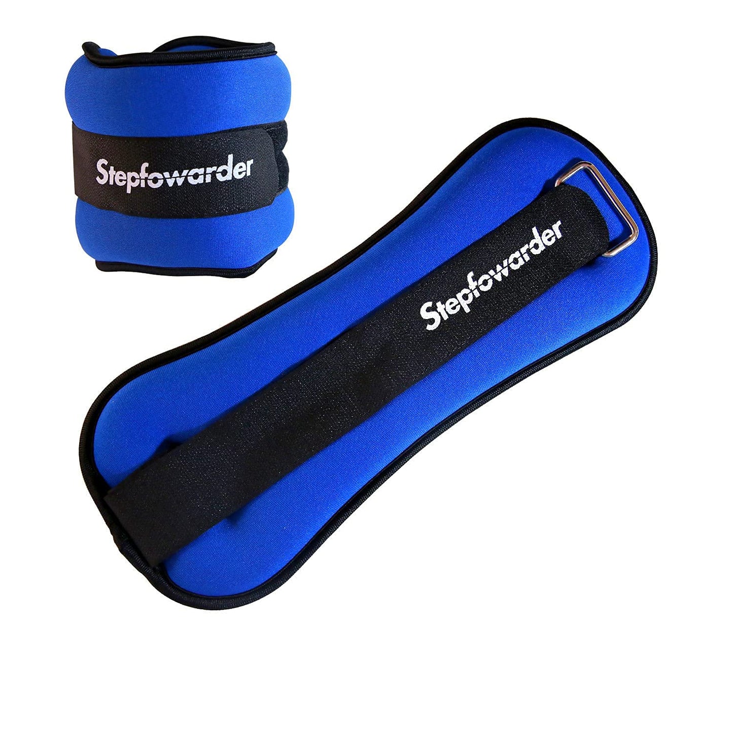 Stepfowarder 1-4 Lbs Ankle/Wrist Weights (a Pair), Optional Colors & Weights with Adjustable Strap for Women, Men, Kids - Running, Jogging, Gymnastic, Physical Therapy, Fitness (2 * 3.0 Lbs - Blue)