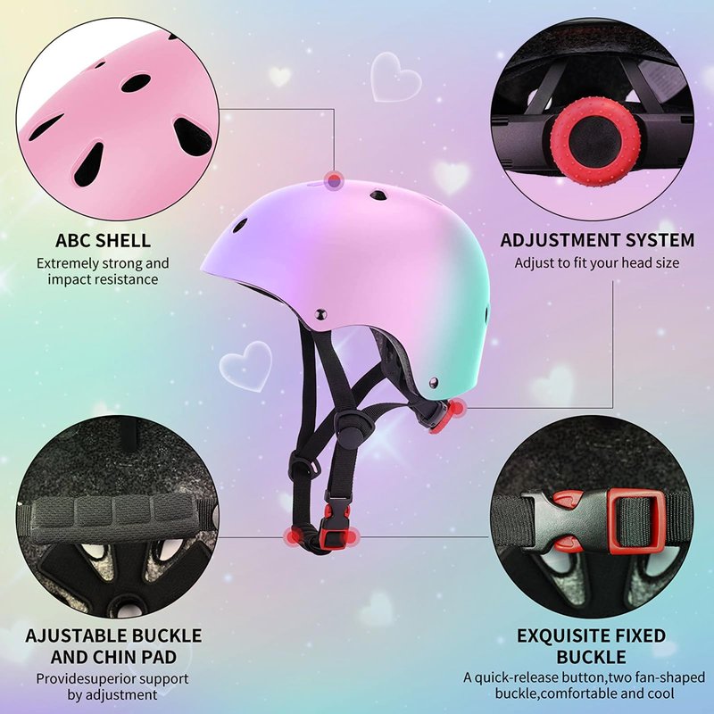 NIKISHAP Kids Helmet for 2-3-5-8-14 Ages Girls,Boys,Toddler,Kids and Youth, Ventilation and Impact Resistance Toddler Bike Helmet for Multi-Sport Bicycle Scooter Inline Roller Skate and Skateboarding