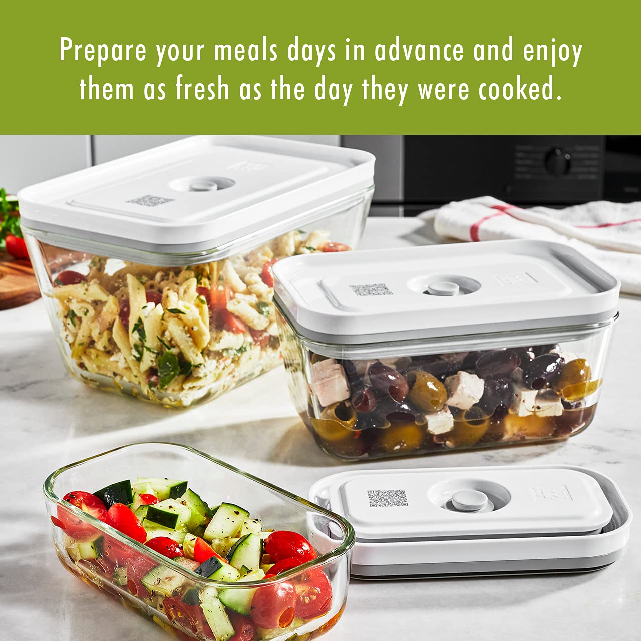Zwilling Fresh & Save 3-Pc Glass Food Storage Container Set