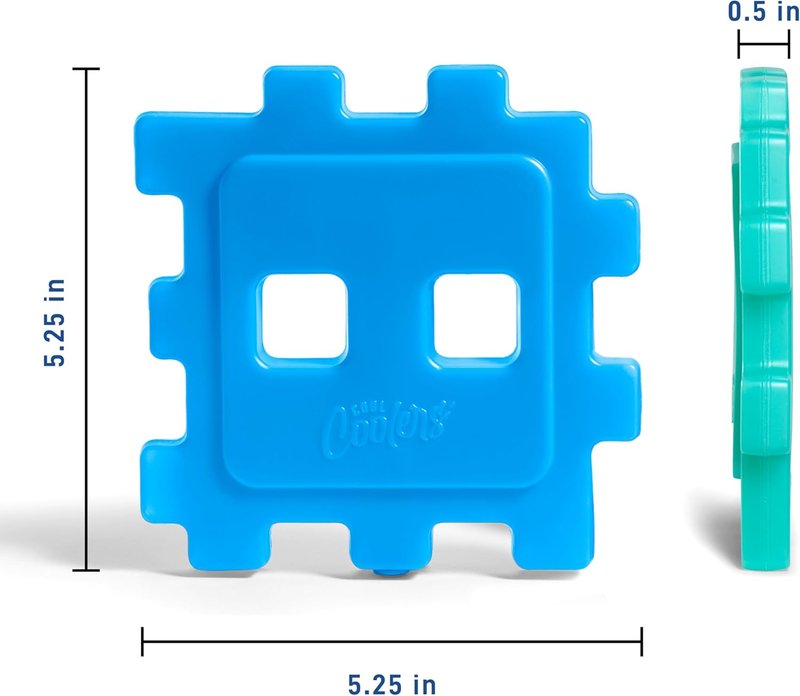 Kids Puzzle Shaped Lunch Box Ice Packs - Reusable Freeze Blocks for Insulated Bags | Multicolored 6-Pack