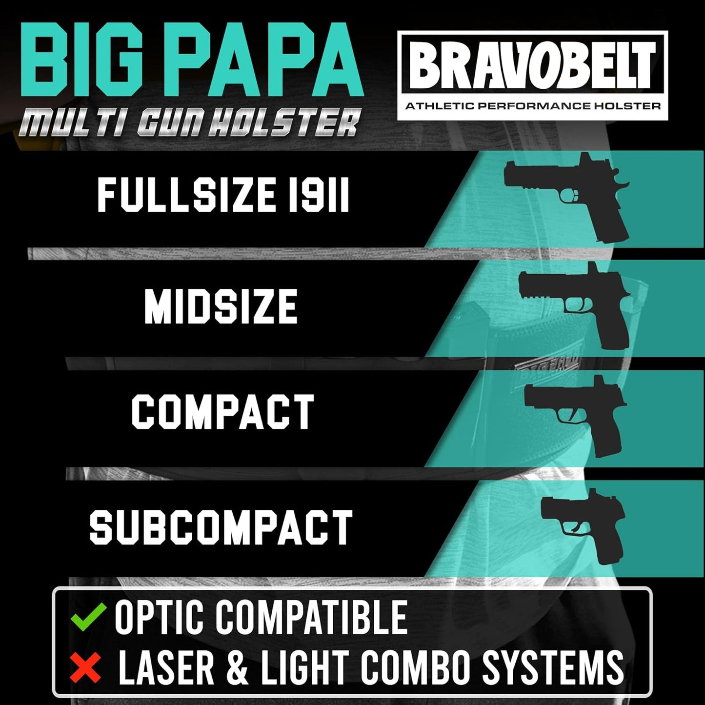 Belly Band Holster for Big Guys | Big Papa Edition - Fits 55" to 65" Waist