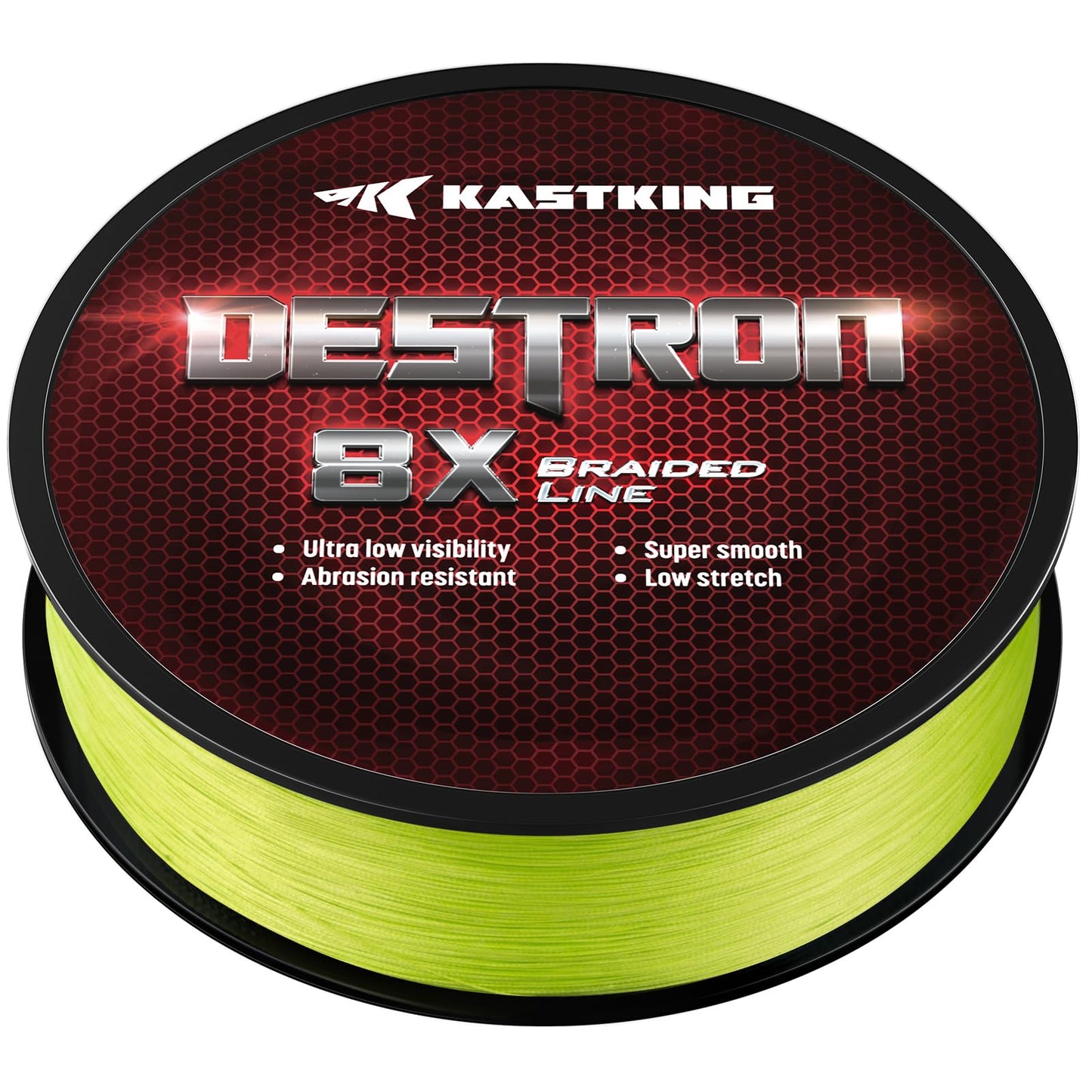 KastKing Destron Braided Fishing Line, Grass Green, 8 Stands, 50LB, 300Yds