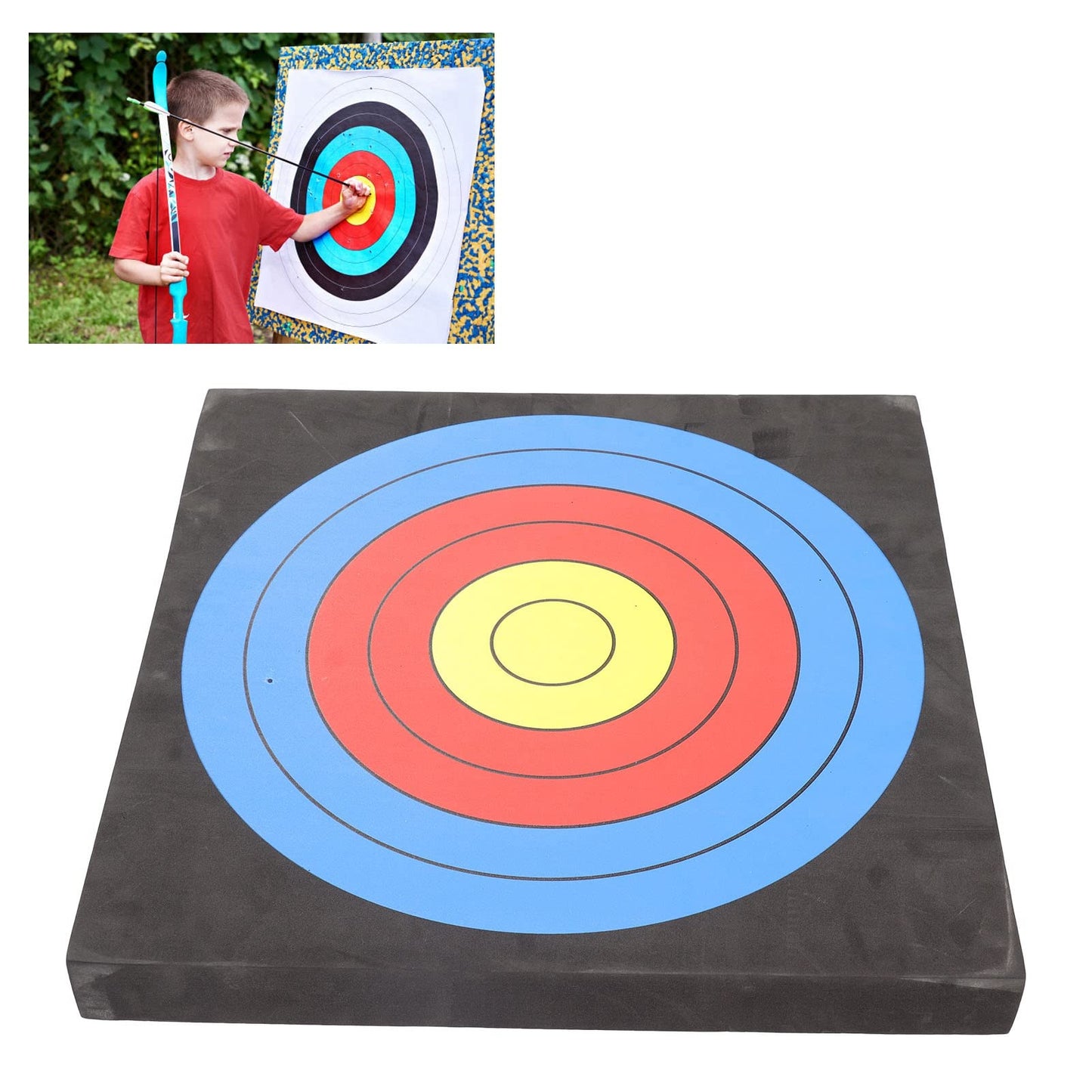 Archery Target, Durable Stackable EVA Construction Outdoor Archery Practice for Beginners Families Backyard Recreational Use