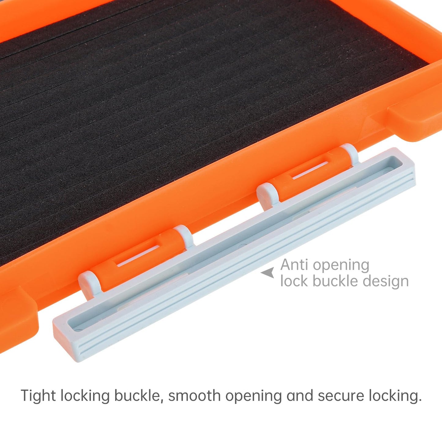 Fishing Tackle Box Slit Foam Case, Super Slim Fishing Lures Jig Box Hooks Spinners Spoons Storage Tackle Tray (6.8 * 3.8 * 0.8inch)