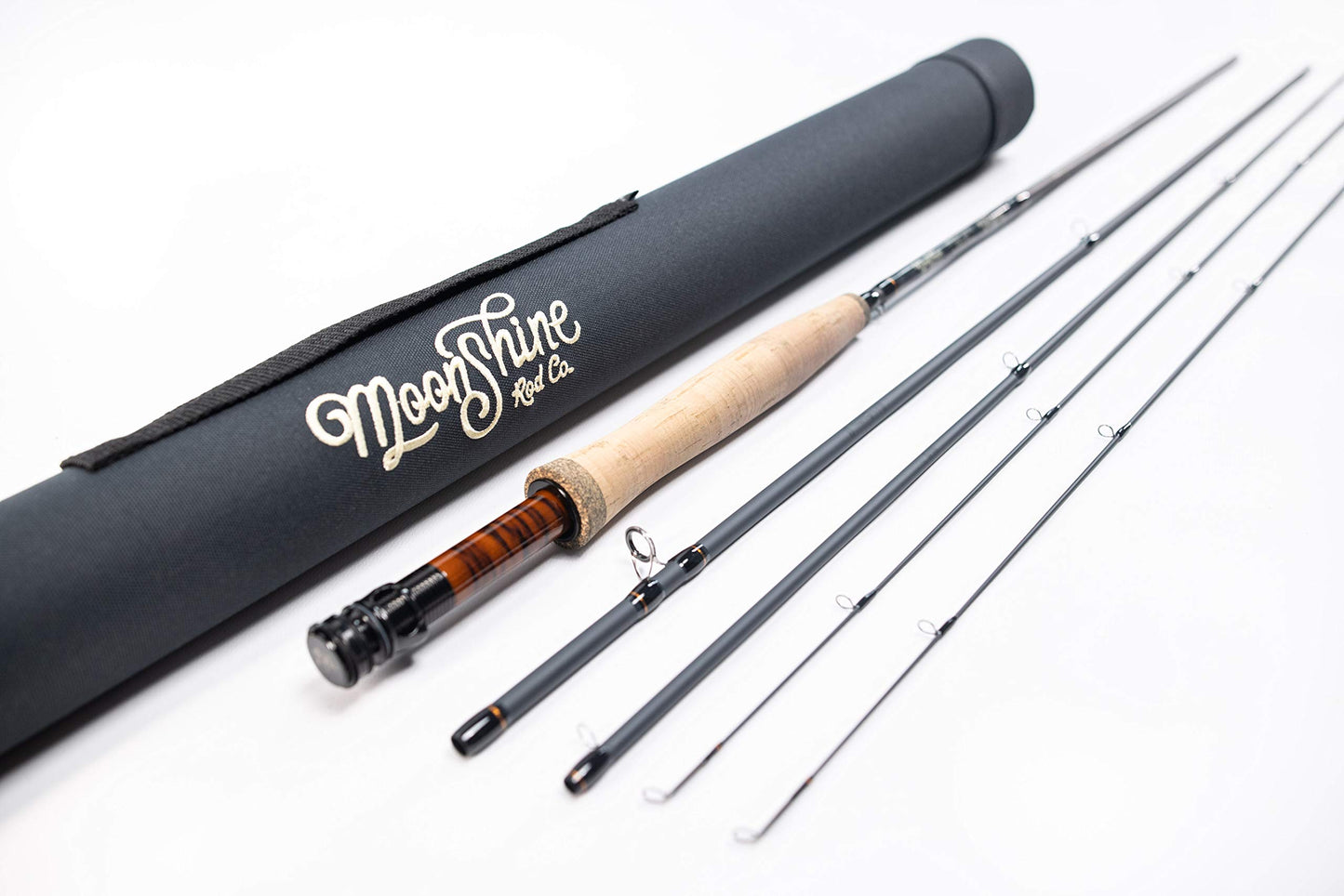 Moonshine Rod Company Fly Fishing Rod with Carrying Case and Extra Rod Tip Section Fast Action, The Vesper, 5wt 9'