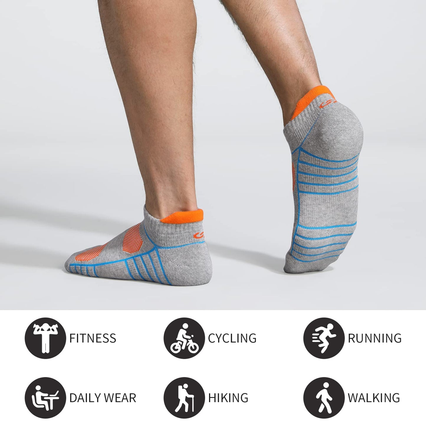 Lapulas Ankle Socks Low Cut Cushioned Running Tab Sports Socks for Men and Women 6Pairs Small