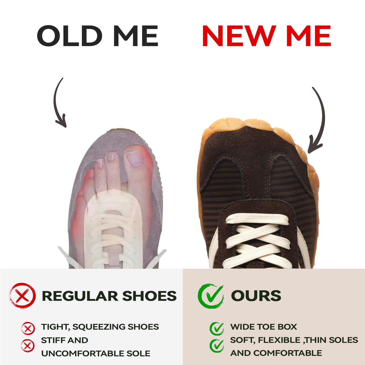 Barefoot Shoes Women Casual Sneakers,Wide Toe Box Shoes Women Zero Drop Barefoot Shoe Men,Minimalist Trail Running Shoe,Non-Slip Lightweight Breathable Comfortable Fashion Walking Hiking Shoes Unisex