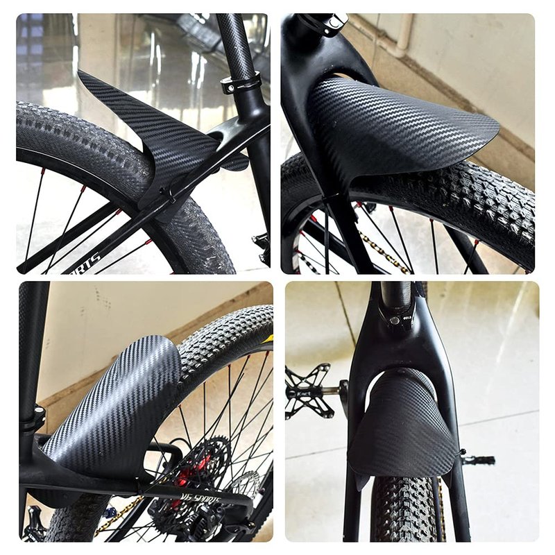 Dogagroom Mountian Bike Fender 2 Pcs, Front and Rear Bicycle Fender, Mountain Bike Mudguards Set, MTB Mud Guard, Folding Bicycle Mud Guards, Waterproof Bike Fenders, Fits 650B 20" 27.5" 29" (Black)