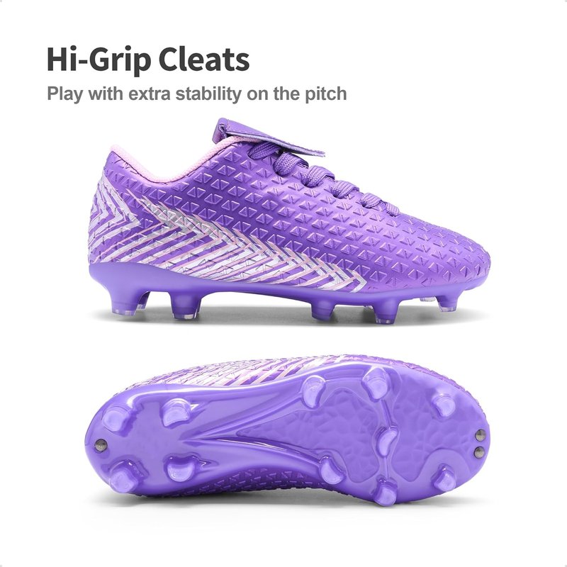 Boys & Girls Outdoor Soccer Cleats - Firm Ground Football Shoes | Little & Big Kid Sizes
