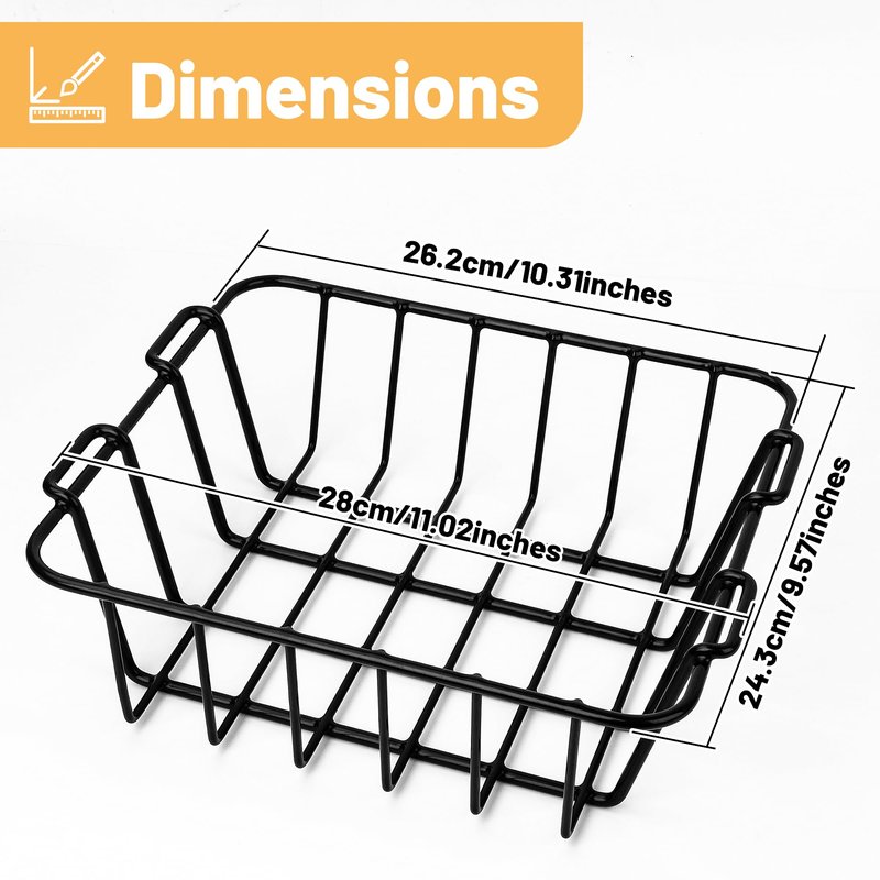 Omoojee 35/45 QT Cooler Basket, Compatible with YETI Tundra 35/45, Stainless Steel Storage Wire Cooler Rack, Black, 1 Pack