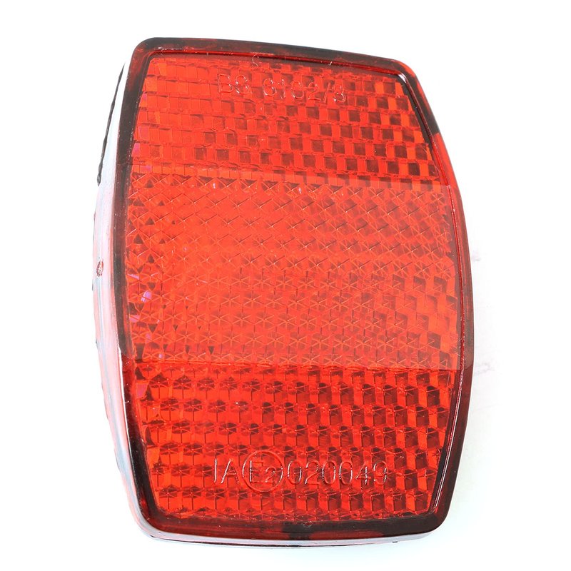 PZRT Handlebar Mount Safe Bicycle Reflector Reflective Front Rear Warning Light Bike Accessories, Red