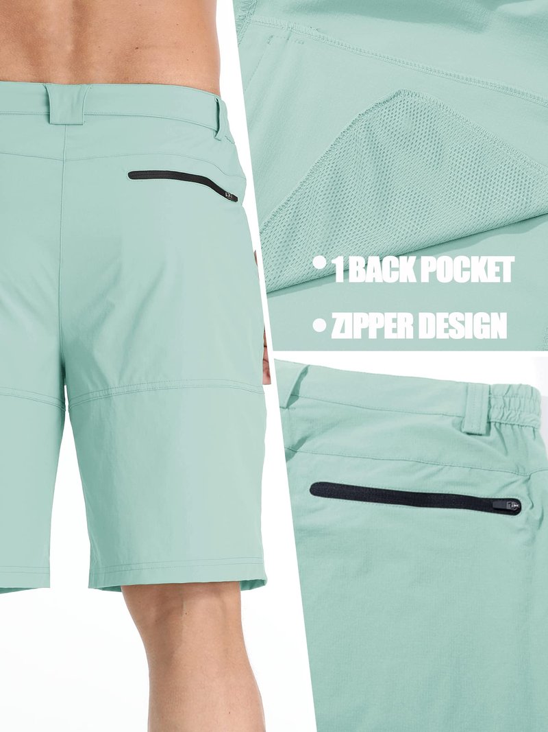 TACVASEN Mens Shorts 10" Dress Golf Outdoor Lightweight Quick Dry Summer Casual Fishing Travel Shorts with Zipper Pockets Lake Blue 30