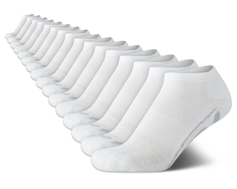 AND1 Boys Low Cut Socks - 16 Pack Cushioned Moisture Wicking Athletic No Show Socks for Boys for Sports and Running, Size Medium-Large, White