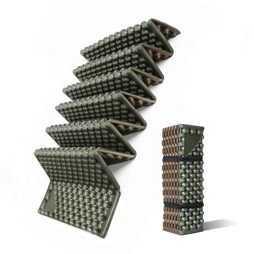 Foam Camping Pads for Hiking, Ultralight Closed Cell Mattress, Waterproof Soft Mat for Adults, Wide Picnic Yoga Mats, Folding Sleeping Pad for Outdoor Backpacking (Army Green-1Pack)