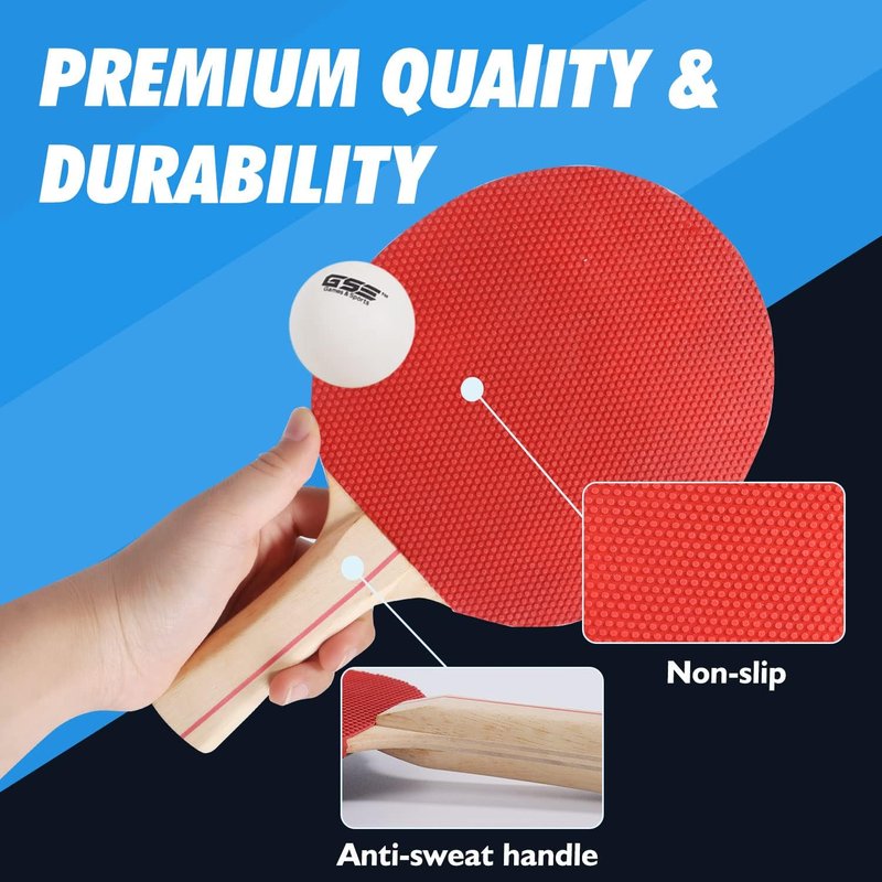 Adjustable Retractable Ping Pong Net Set - Professional Table Tennis Rackets & Balls with Storage Bag | Game Accessories