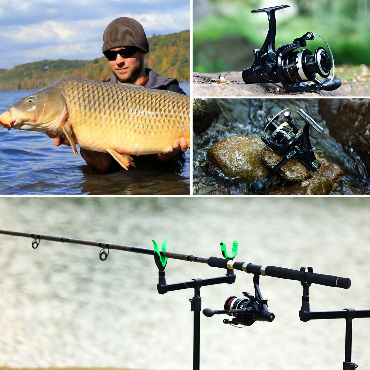 Sougayilang Freshwater Spinning Fishing Reel - 5.0:1/4.7:1 Gear Ratio, 22LBs Max Drag, Carbon Fiber & CNC Aluminum Spool,3000Series
