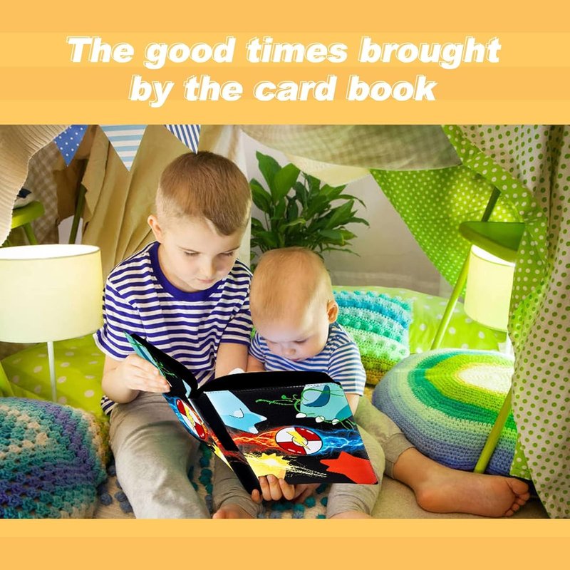 Trading Card Binder - 400 Pocket Card Book Holder with 50 Removable Sleeves | Waterproof PU Material, Portable Collectible Album