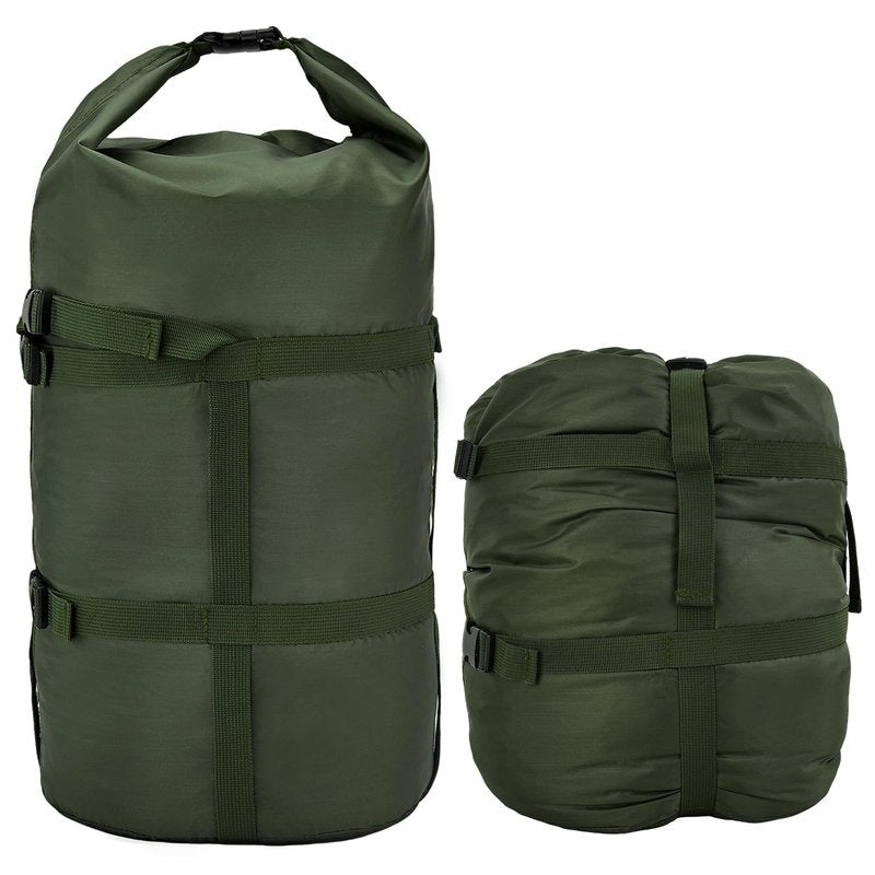 MOOCY Compression Stuff Sack, 12L/24L/45L Sleeping Bag Cover Sack Sleeping Bags Storage Stuff Sack Organizer - Great Sleeping Bags Clothes Camping Hiking Backpacking Green 45L