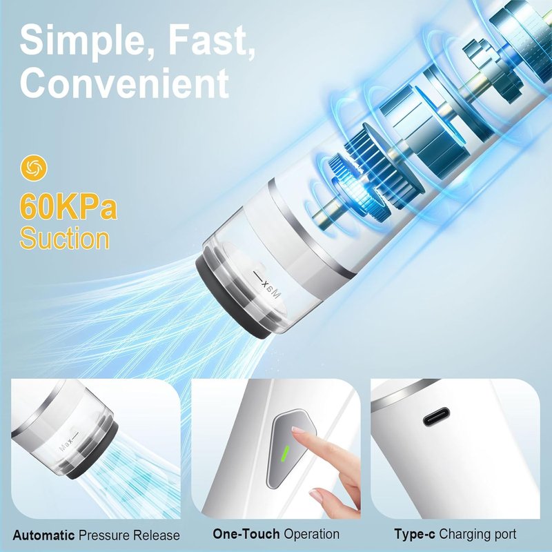 Handheld Vacuum Sealer - Compact Food Sealer for Wet & Dry Food | Strong Suction, 5X Freshness Preservation, White