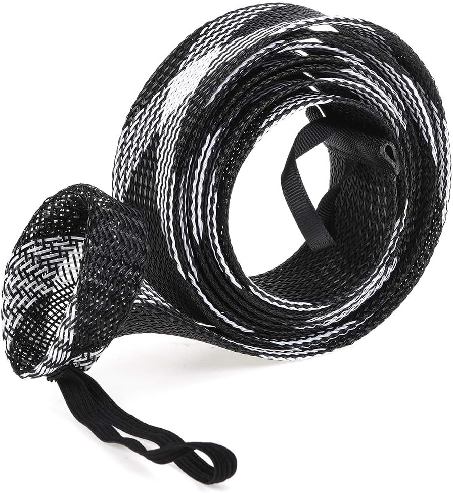 Fishing Rod Sock Sleeve Cover - 10 Pcs Braided Mesh Protector for 190cm/74.8in Rods | Ideal for Fly, Spinning, and Casting