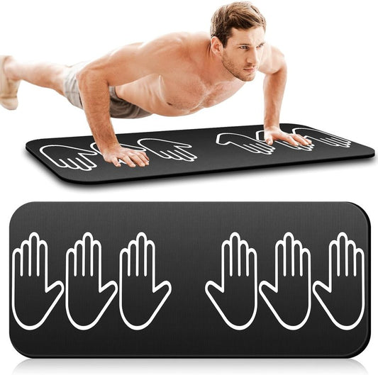 Fitness Workout Push-Up Rollers - Non-Slip Exercise Mat with Hand Placement Marks | 31.5 x 13.8 Inch Portable Home Gym Equipment