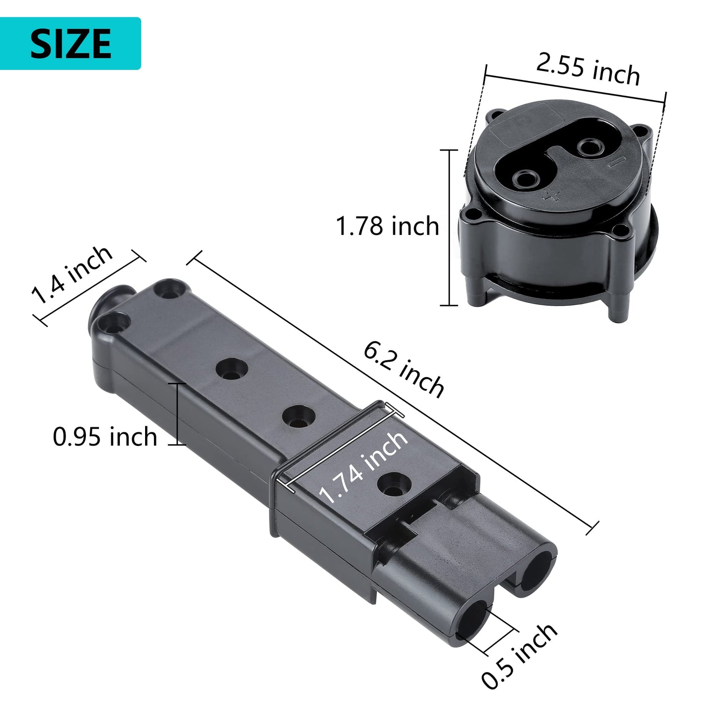 10L0L Golf Cart MAC DC 48V Charger Plug Powerwise Receptacle Kit for Yamaha G19 G22 Electric Model OEM# JR1-H6181-02-00 JR1-H235A-00