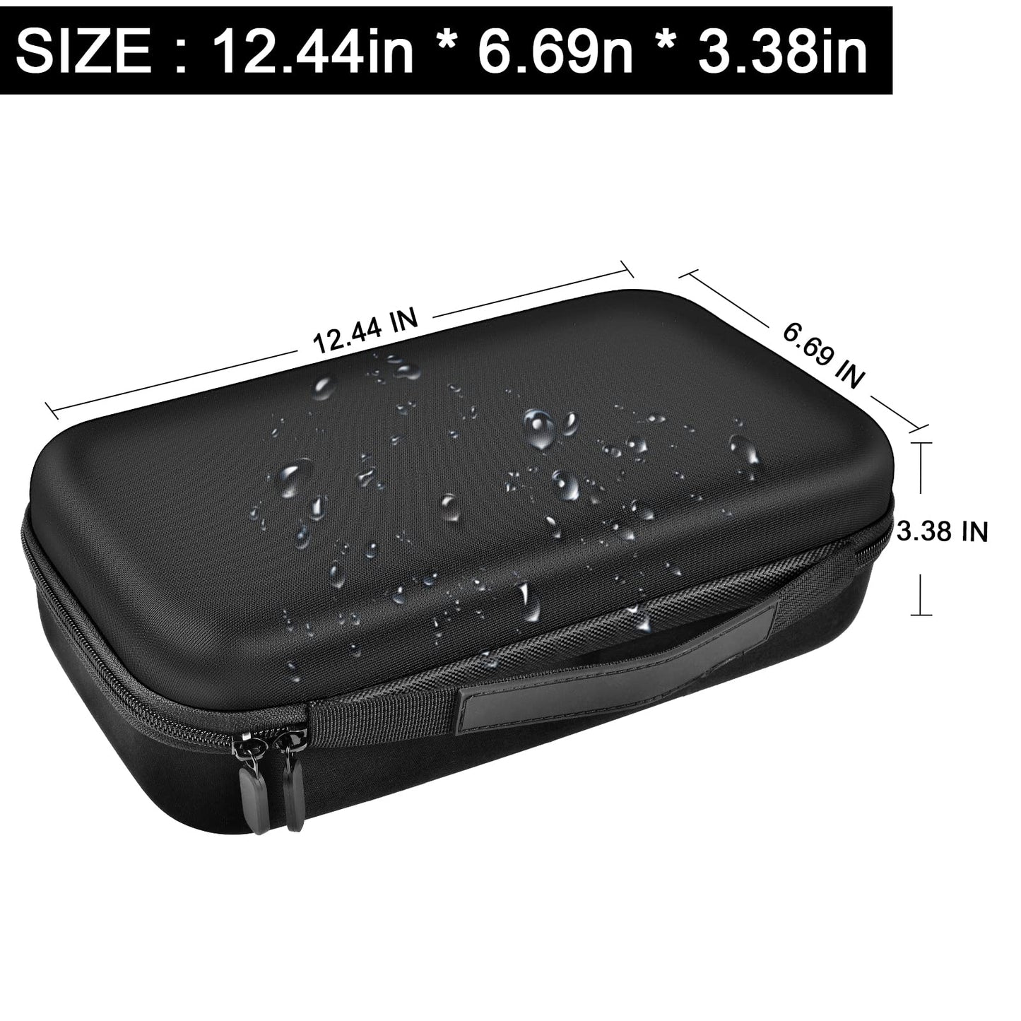 ANKHOH Walkie Talkie Case Holder for 50 Channel GMRS Two-Way Radio, Long Range Handheld Mobile Radios Hard Storage Carrying Box for Rechargeable Batteries, Charger and Headset, Black (Bag Only)