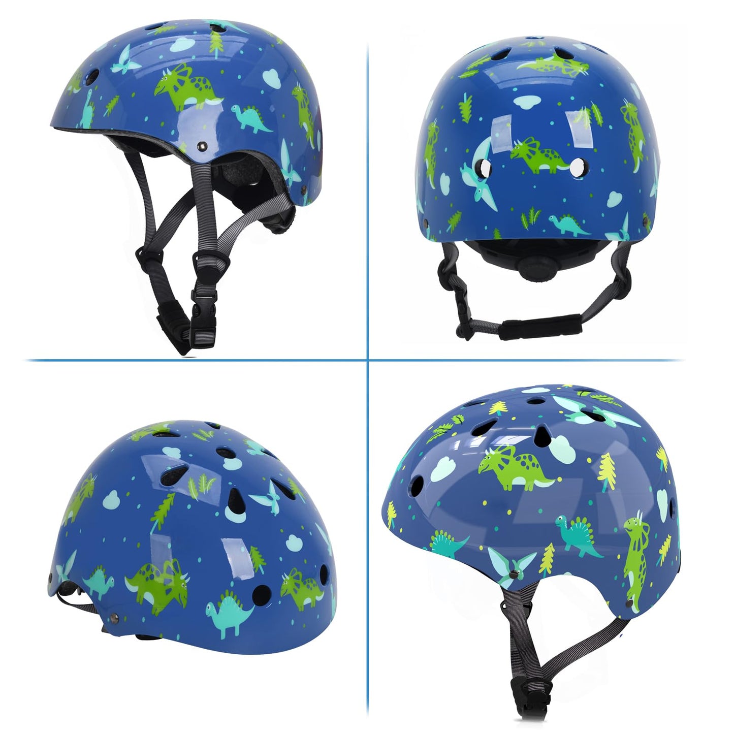 Kids Helmet with Knee Pads Elbow Pads and Wrist Guards,Child Protective Gear for Boys Girls Age 3-5-8 Years fit Roller Skates, Skateboarding, Scooter Bicycle Skate Scooter Skateboard