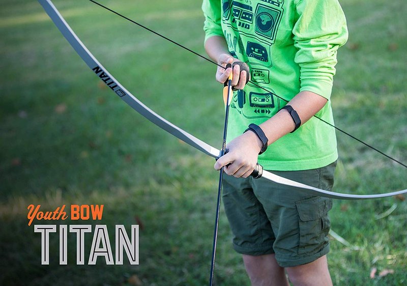 Bear Archery Titan Bow Set for Youth, Recommended Ages 12-16, Ambidextrous, Continuous Draw Weight Up to 29 lb., Continuous Draw Length Up to 28-inches