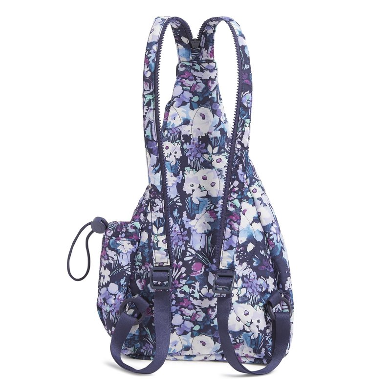 Featherweight Sling Backpack, Artist's Garden Purple, One Size
