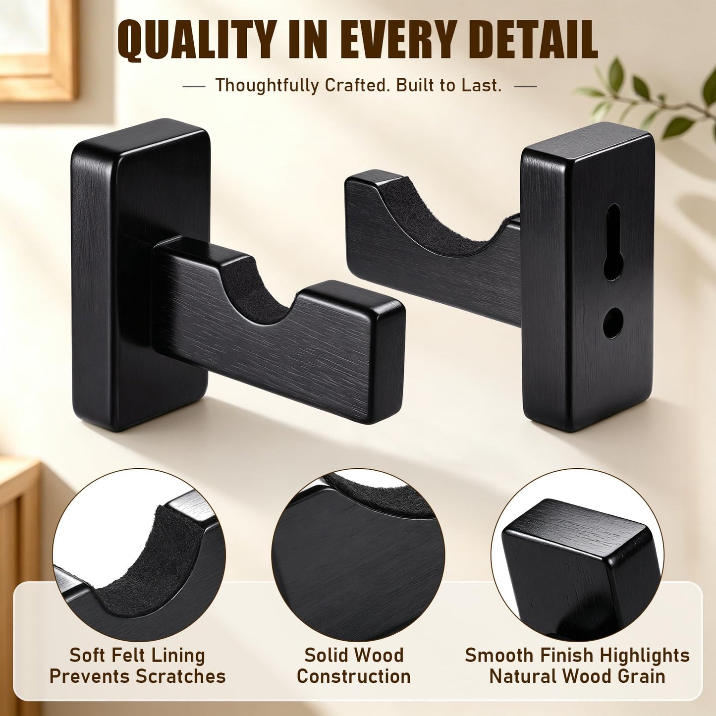 TOBWOLF 2PCS Baseball Bat Display Case, Baseball Bat Hanger Holder, Wall Mount Baseball Bat Horizontal Rack, Baseball Bat Bracket - Black