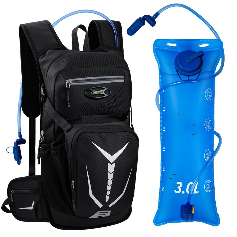 Insulated Hydration Backpack with 3L Water Bladder - 18L Leak-Proof Hiking Daypack, Lightweight Water Backpack for Men & Women, Gear for Trail Running, Cycling, Rave Festivals & Outdoor Sports