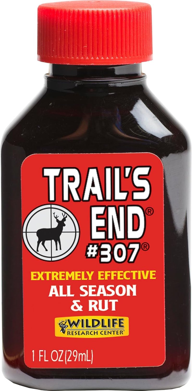 Trail’s End #307 Buck Lure - All-Season Doe Estrus Scent with Complex Blend | 1 FL OZ Bottle + 2 Key-Wicks