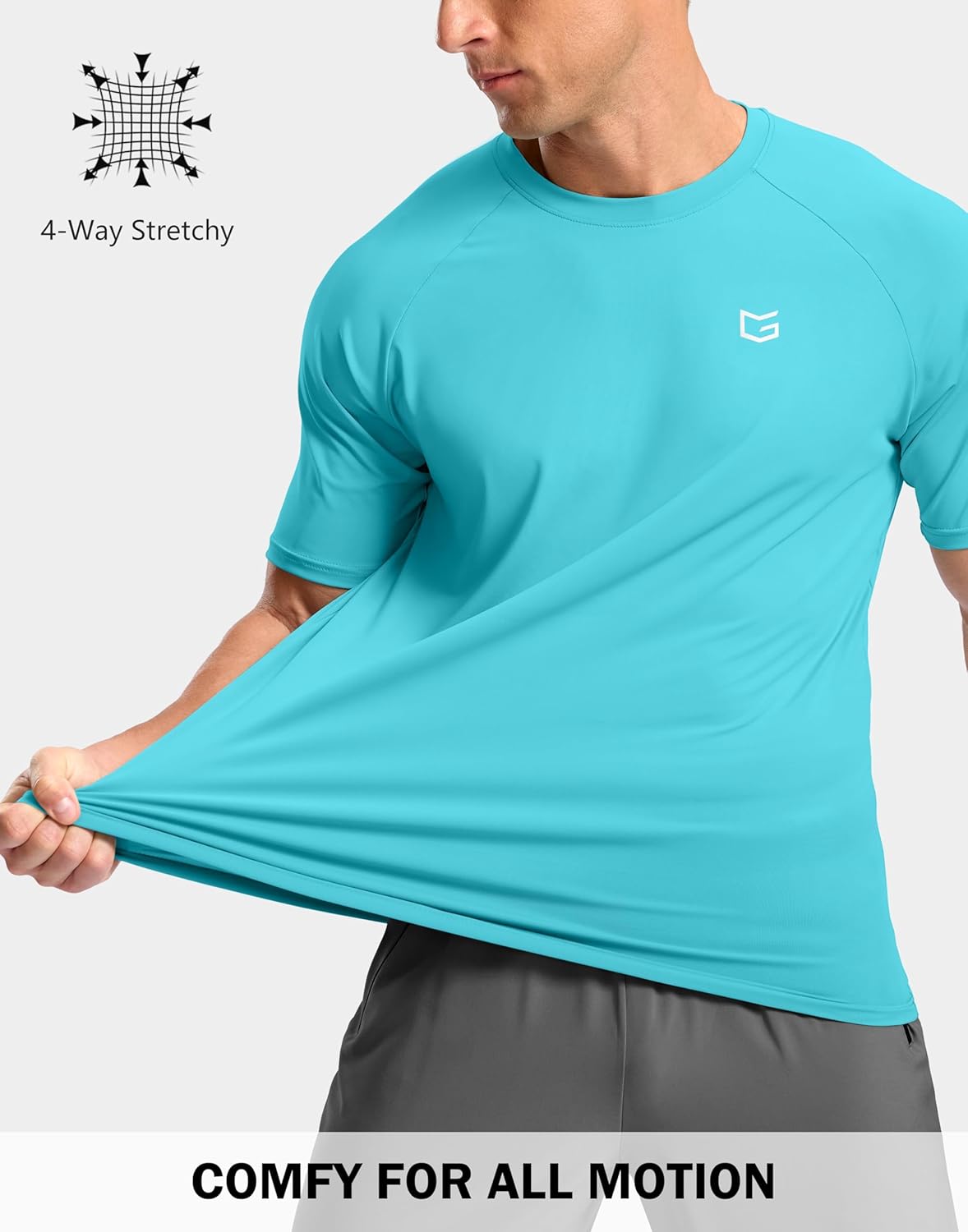 G Gradual Men's Athletic Workout T-Shirts - Moisture-Wicking Cooling Performance Tee for Gym & Tennis | Short Sleeve