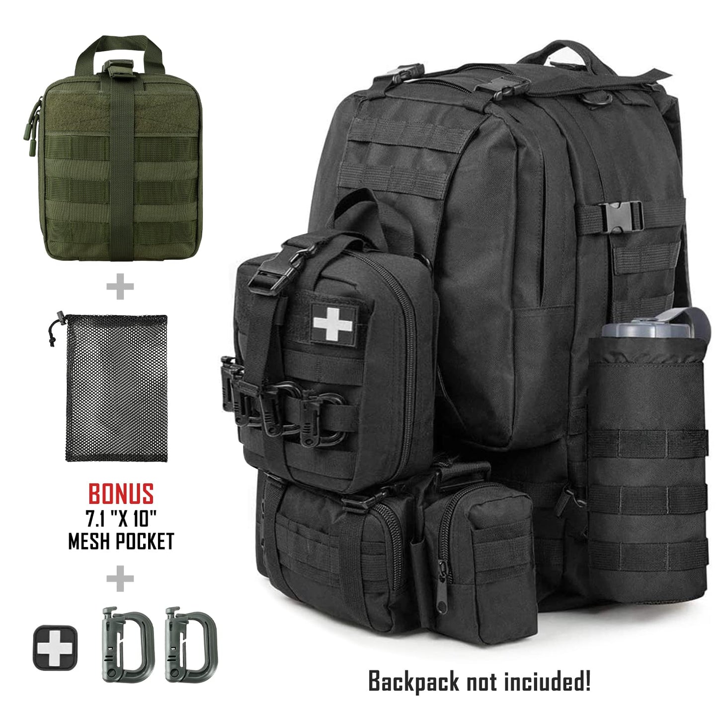 LIVANS 1000D First Aid Bag Empty Medical Ifak Pouch Molle EMT Pouches Rip-Away Tactical Military Trauma Emergency Medic Bag