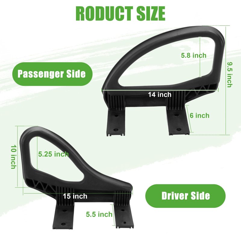 10L0L Golf Cart Arm Rest Hip Restraint for EZGO RXV 2016-up (RXV 2), Driver and Passenger Side, OEM# 617645 617644, Left + Right 1 Pair