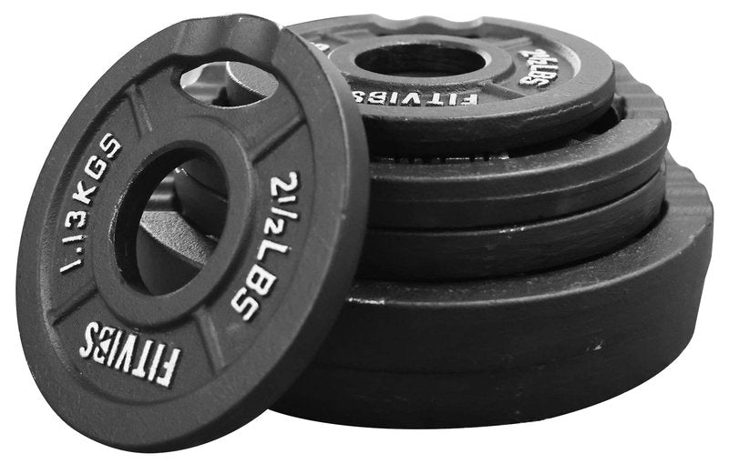 Olympic 2-Inch Cast Iron Plate Weight Plate for Strength Training and Weightlifting, Two Hole Style, 35LB Set