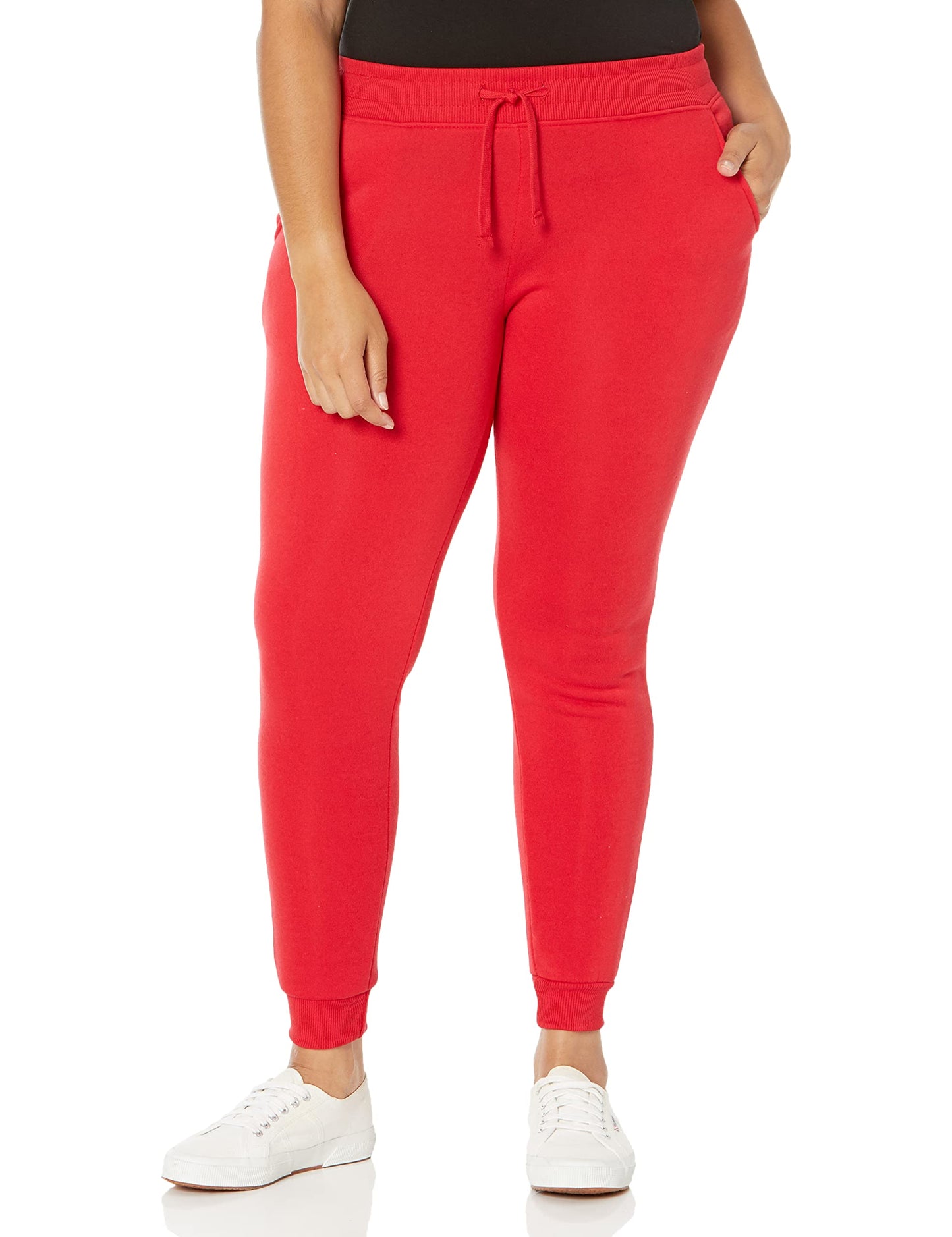 Southpole Junior Basic Slim Fit Fleece Jogger Pants -Medium Red, Large
