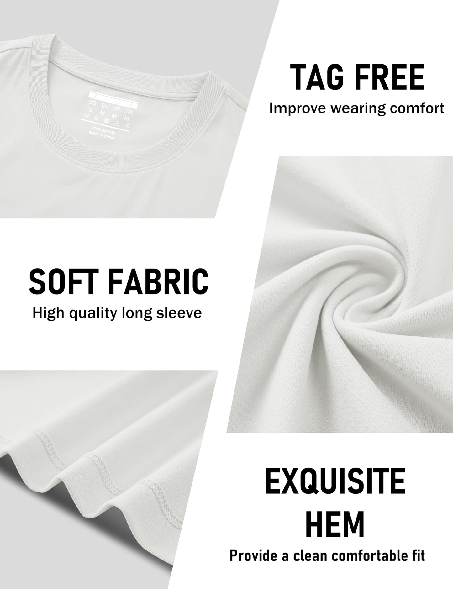 MAGCOMSEN Long Sleeve Shirts for Men Classic Basic Casual Winter Polyester Regular Fitted Long Sleeve Shirt White