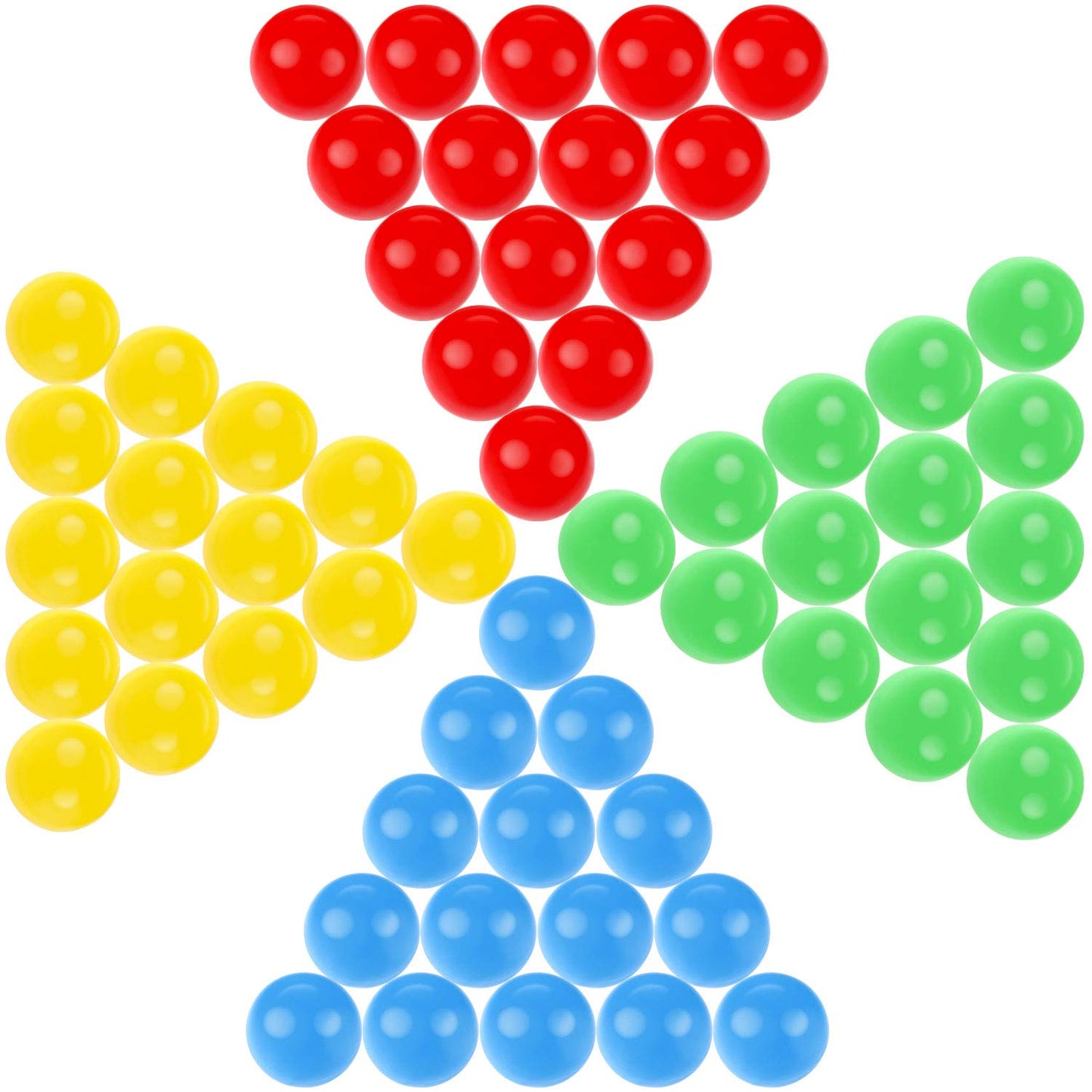 Gejoy 150 Pieces 14.4 mm Game Replacement Marbles Plastic Colored Game Balls Compatible with Hungry Hungry Hippos Greedy Frog