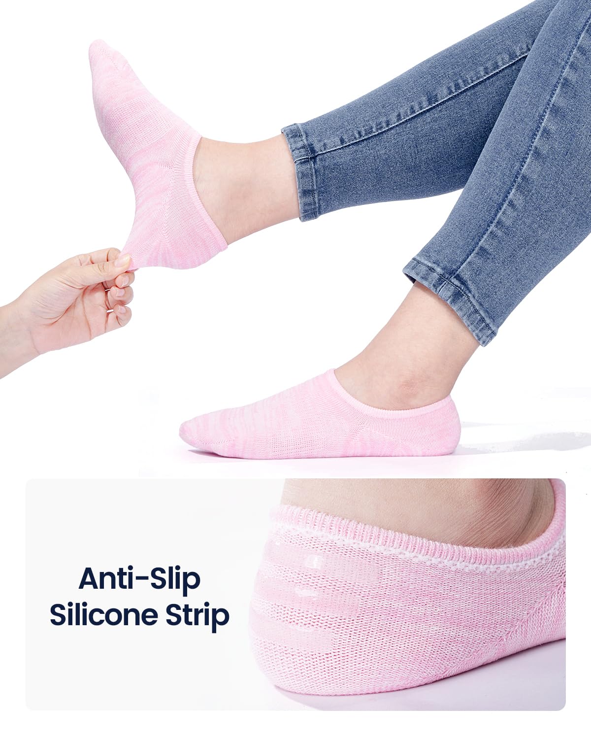 IDEGG No Show Socks Women & Men Low Cut Ankle Short Anti-slid Athletic Running Casual Invisible Liner Socks