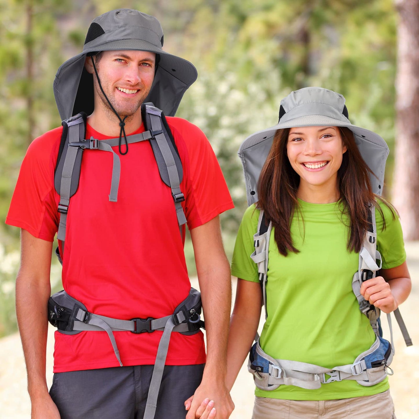 12 Pcs Fishing Sun Hat for Men Women Wide Brim UV Sun Protection Cap Summer Outdoor Hiking Hat with Neck and Face Flap for Adults, 4 Colors