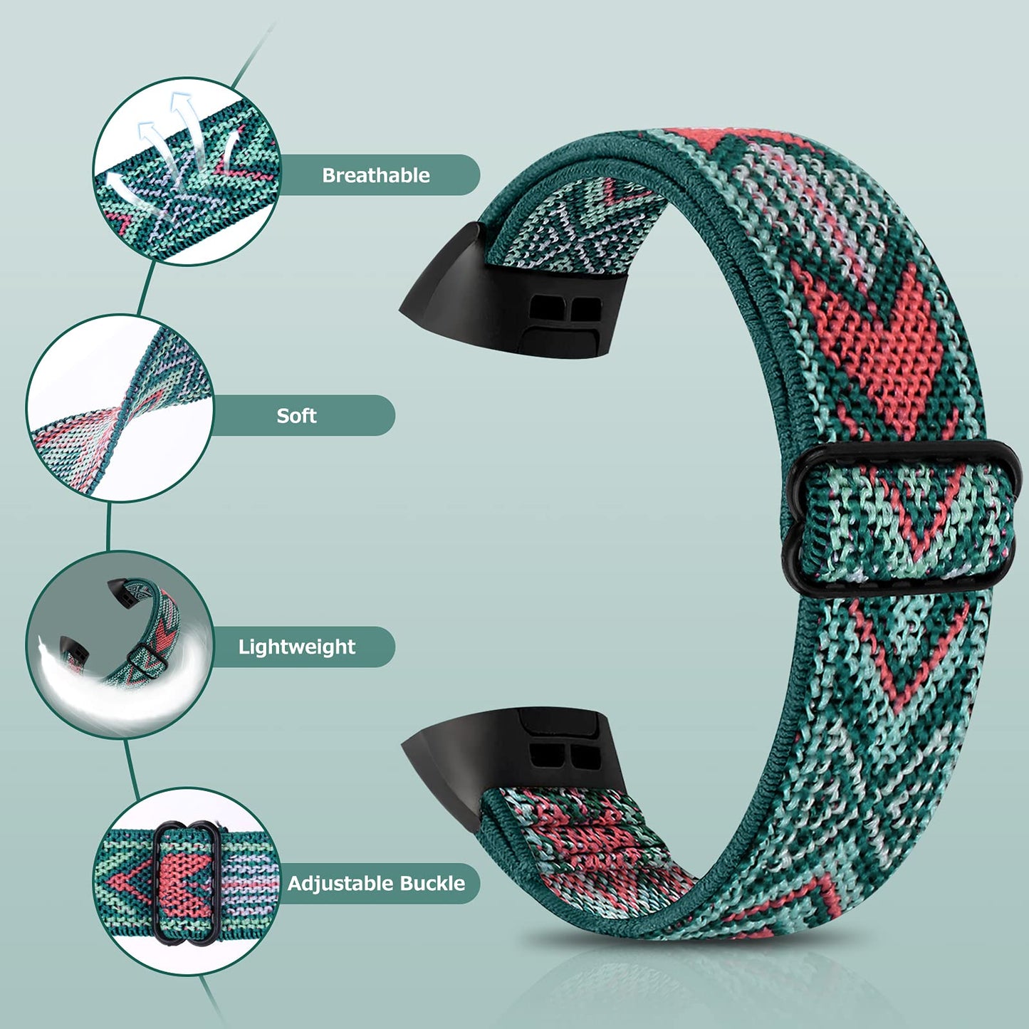 ShuYo 8 PACK Bands Compatible with Fitbit Charge 4 / Charge 3 / Charge 3 SE, Adjustable Replacement Watch Bands Fitness Sport Band Wristband for Women Men