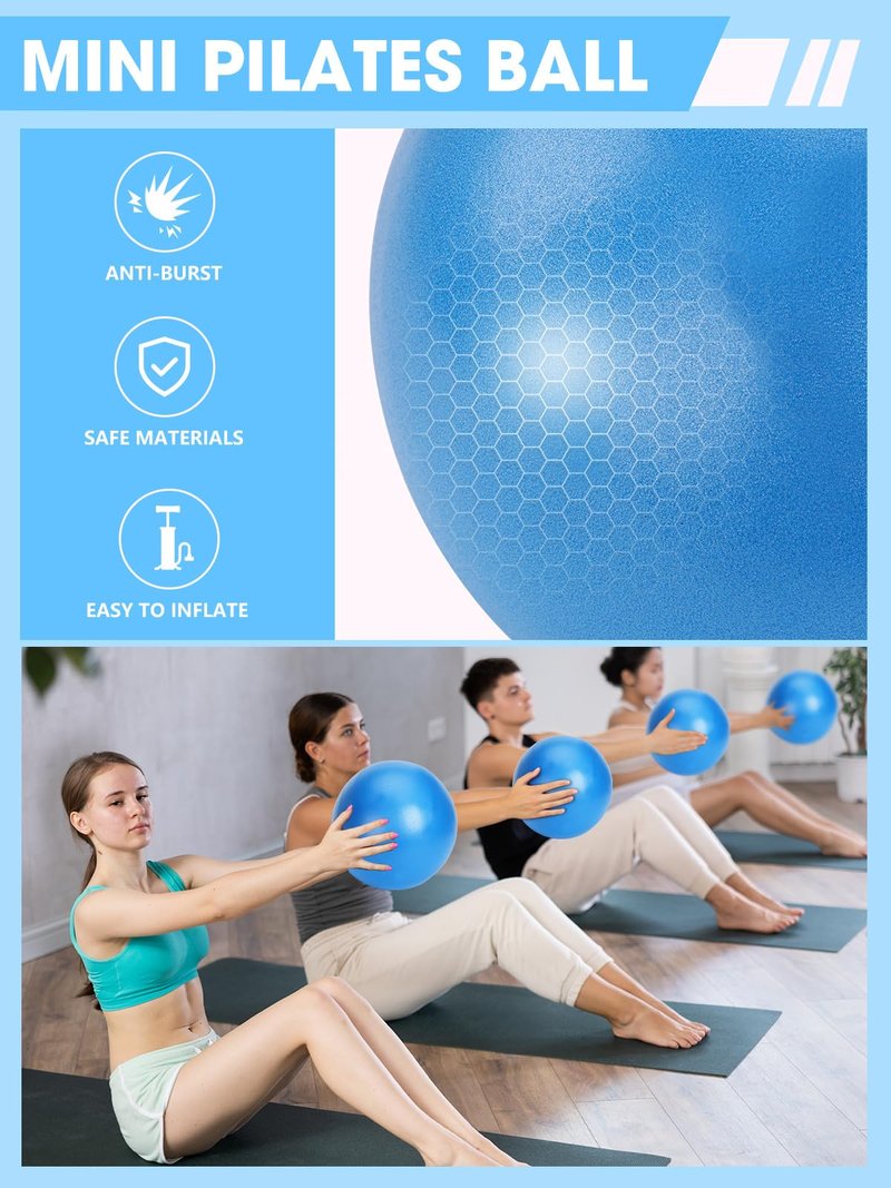 Neuonn Pilates Ring Set for Home Workout, Pilates Essentials Kit for Women, [12'' Fitness Circle, Pilates Balls, Resistance Bands] Starter Set for Yoga, Exercise, Toning and Flexibility