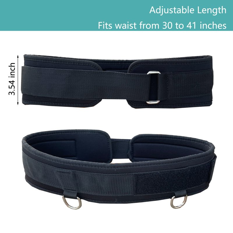 CORECISE Weighted Training Waist Belt for Pulling Sled and Tires,Workout Belt for Speed Parachute (Waist Belt)
