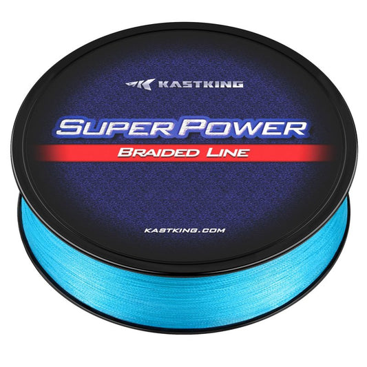 KastKing Superpower Braided Fishing Line, Sky Blue, 40 LB, 500+47 Yds